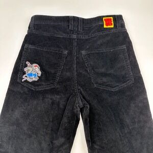 Empyre Black Corduroy Loose Fit Pants‎ Embroidered Skate Rat Mens 30 x 28